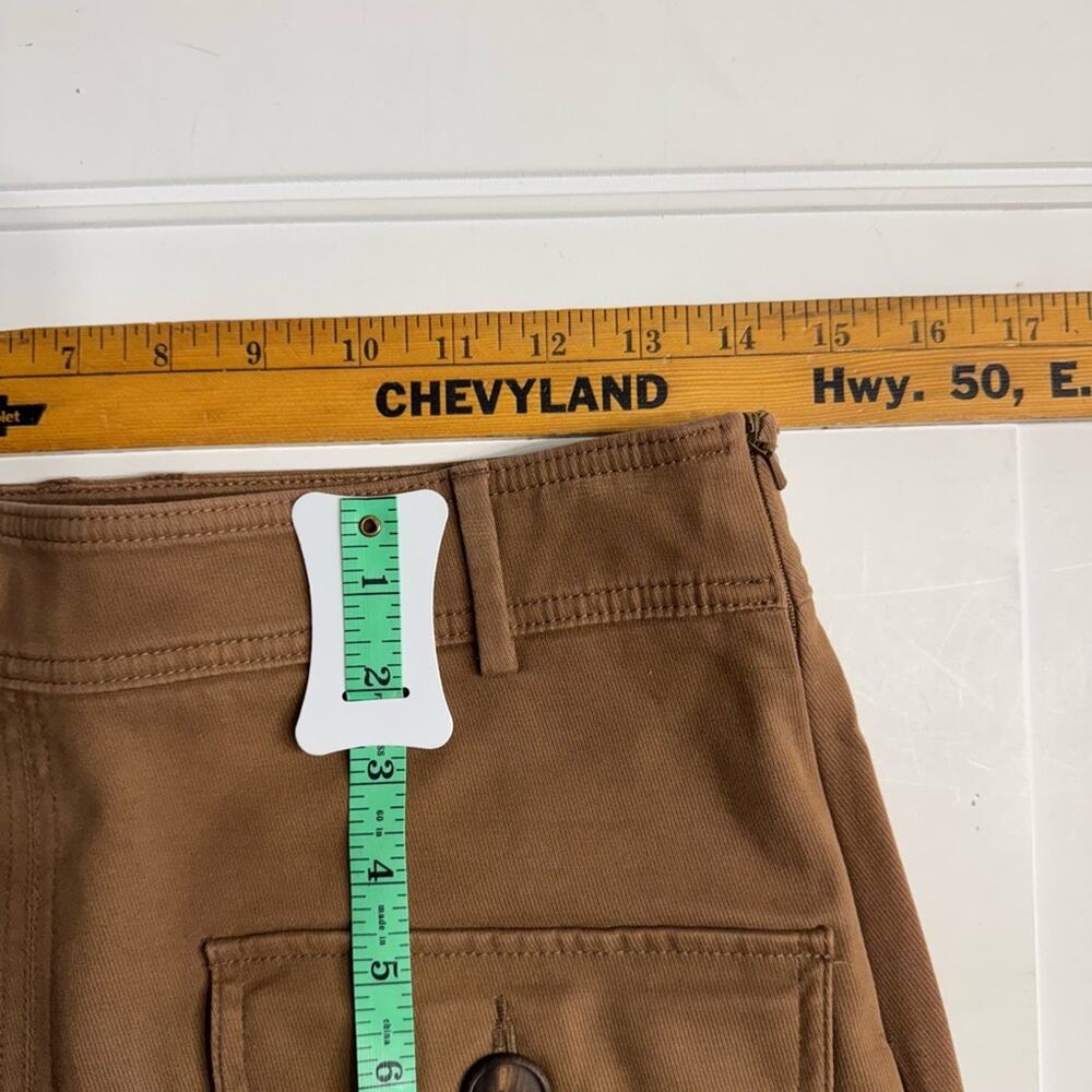 Boden Womens Sz 6L Brown Cotton Pencil Skirt Zip Button Cargo Utility Preppy - Picture 5 of 8